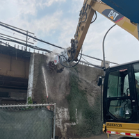 Antraquip AQ4 grinding concrete wall with low vibration